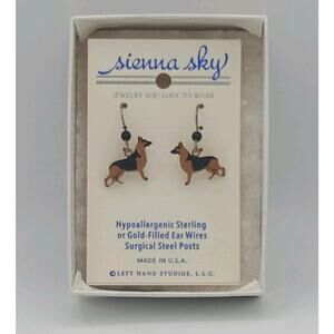 Sienna Sky German Shepherd Dog Earrings Made in U.S.A